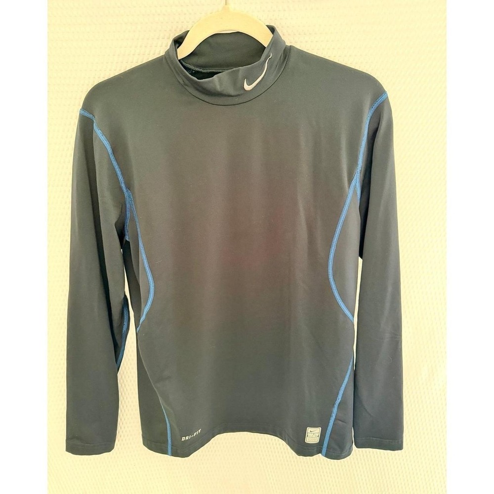 Nike Pro Combat Fitted Dri-FIT Mock Neck Long-Sleeve Shirt Size Medium Like New